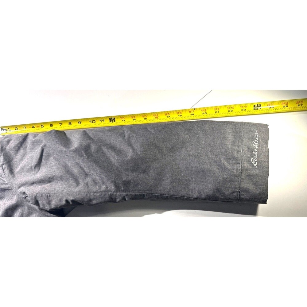 Eddie Bauer Womens Long Quilted Hooded Girl On The Go Jacket Gray Water-Resistan - Picture 12 of 14